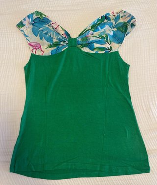Camiseta Formarina Verde con Flamencos