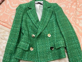 Blazer corta Zara verde
