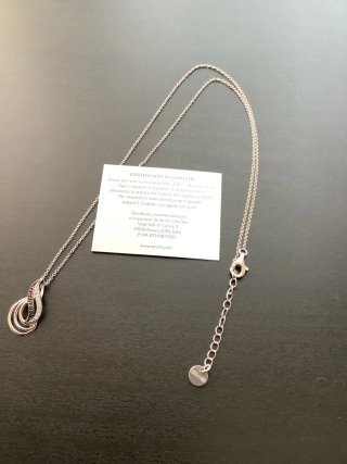Collana con pendente argento e zirconi