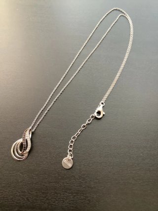 Collana con pendente argento e zirconi