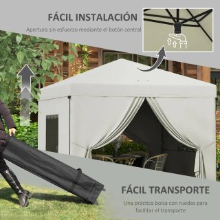 Carpa Pop-Up 3x3m con 4 Cortinas