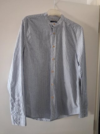 Camisa Springfield M Cuello Mao Rayas Azul