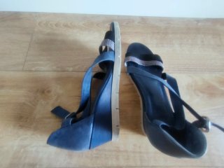 Sandalias Hispanitas piel talla 40 azul