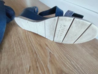 Sandalias Hispanitas piel talla 40 azul