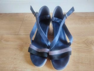 Sandalias Hispanitas piel talla 40 azul