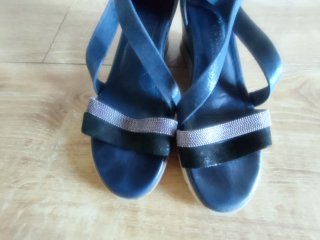 Sandalias Hispanitas piel talla 40 azul