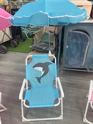 Silla Playa Niños Flamenco Verde, rosa, azul