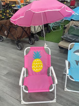Silla Playa Niños Flamenco Verde, rosa, azul