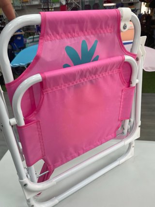 Silla Playa Niños Flamenco Verde, rosa, azul