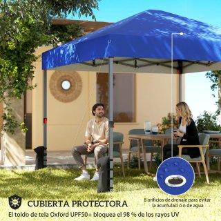 Carpa Plegable 3x3m c/ 3 Paredes y 2 Ventanas