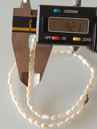 Collar Perlas Naturales Barrocas Blancas