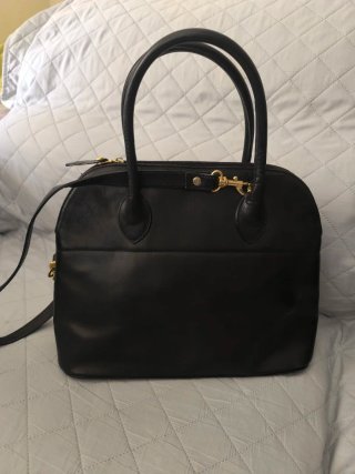 Bolso de piel negro Corte Inglés