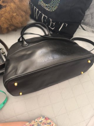 Bolso de piel negro Corte Inglés