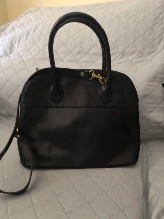 Bolso de piel negro Corte Inglés