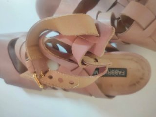 Sandalias piel T.39 Beige