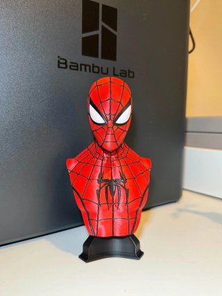 Busto Spiderman 3D multicolor a medida