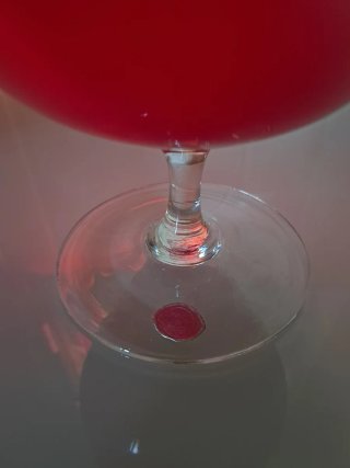 Jarrón Vintage Empoli Opalina Roja Made in Italy