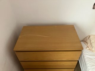 Cómoda Malm Ikea 4 cajones madera