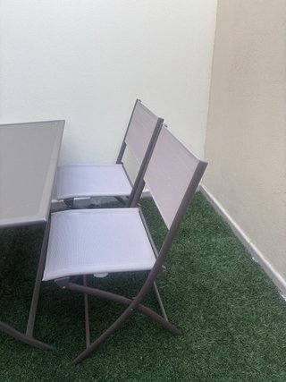 Mesa y 4 Sillas Jardín Plegables