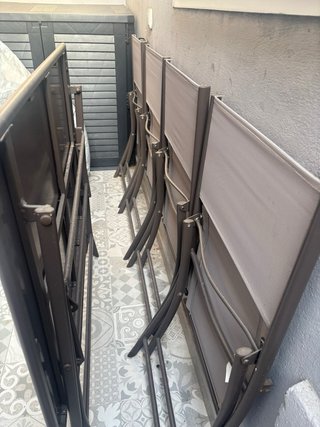 Mesa y 4 Sillas Jardín Plegables