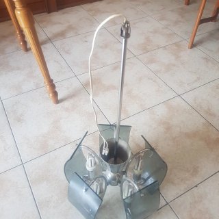 Lámpara de techo cristal y metal