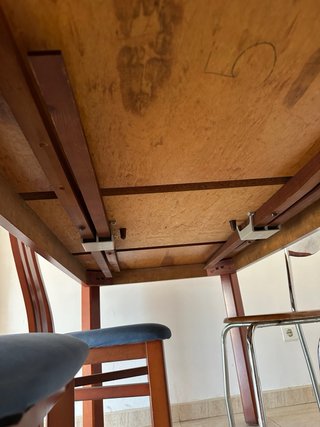 Mesa de comedor de madera extensible