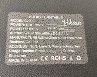 Tocadiscos Voksun C200