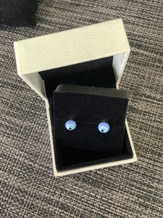 Orecchini occhio blu e nero