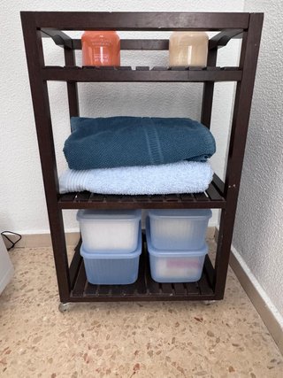 Carrito baño IKEA madera 47x33x76 cm