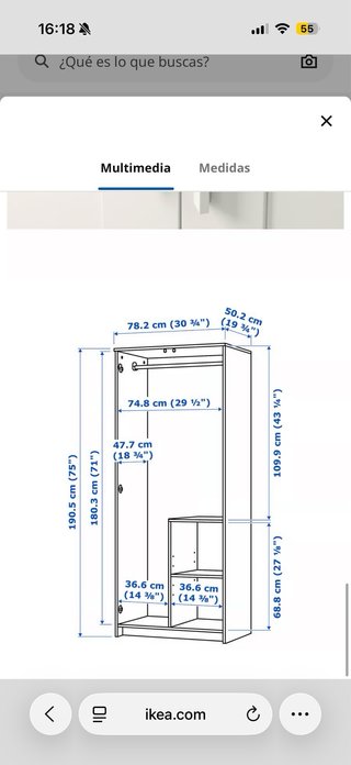 Armario blanco Ikea