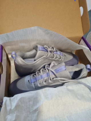 Zapatillas Nike grises y moradas