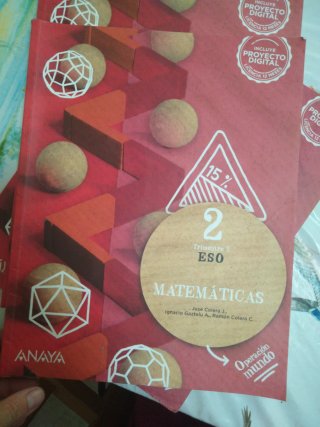 3 libros de matemáticas de 2 de la ESO  Anaya