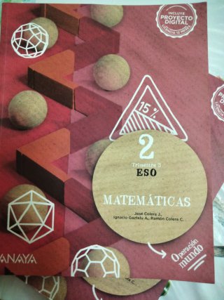 3 libros de matemáticas de 2 de la ESO  Anaya