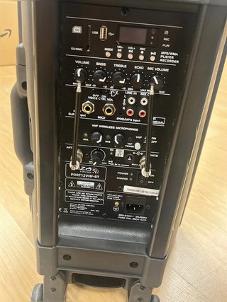 Ibiza port12vhf -BT Altavoz PA Portátil BT Alimentado por Batería de 12"/30 cm