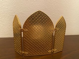 Tríptico religioso dorado