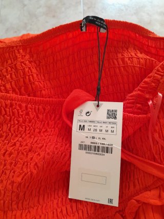 Vestido Zara naranja tirantes ajustables