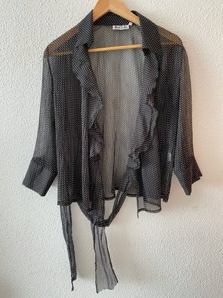 Conjunto falda y camisa lunares talla 46