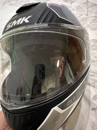 Casco Modular SMK Blanco y Gris