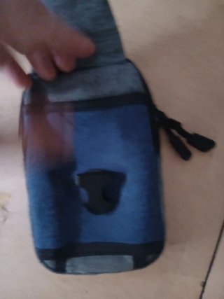 Riñonera/bolso de cintura gris y azul