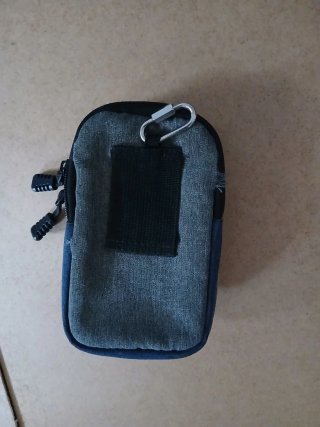 Riñonera/bolso de cintura gris y azul