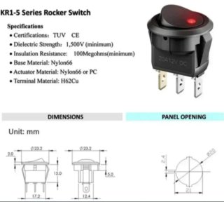 2 Interruptores Basculantes con Led.
