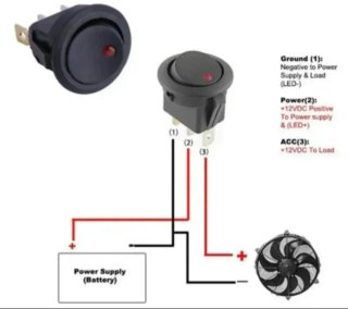 2 Interruptores Basculantes con Led.