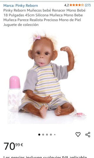 Monito bebé reborn realista