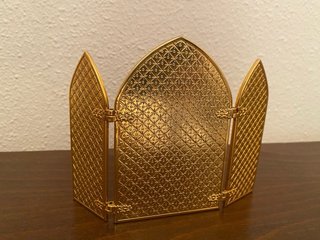Tríptico religioso dorado