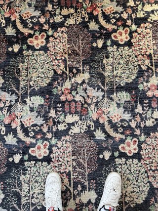 Alfombra Oriental Negra Multicolor