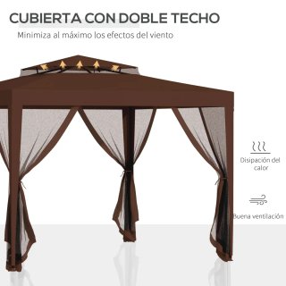 Carpa Cenador Gazebo Jardín 3x3m