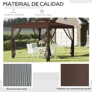 Carpa Cenador Gazebo Jardín 3x3m