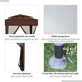Carpa Cenador Gazebo Jardín 3x3m