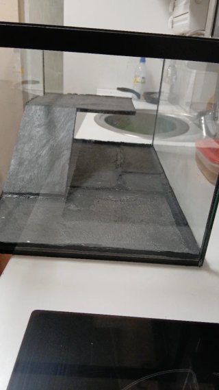 Tortuguero cristal con rampa de pizarra