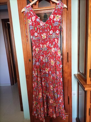 Vestido Largo Springfield Estampado Flores